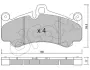PORSCHE Колодки гальмівні передн. 911 3.6, 3.8, 4.0 01- CIFAM 82210040 (фото 1)