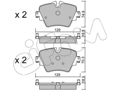 BMW гальмівні колодки передн.1 F40, 2,3 G20,4,5 G30, X1 F48, X2, X3 G01, X4 CIFAM 82210370