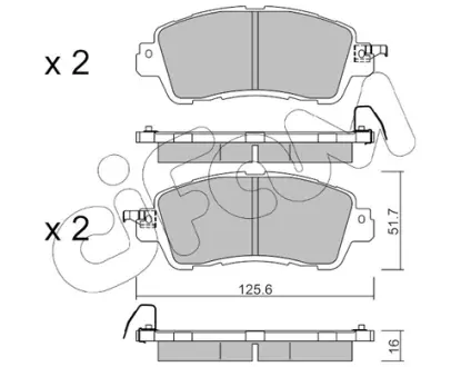MAZDA Колодки гальмівні передні 2 Хетчбек (DL, DJ) 1.5 14- CIFAM 82210850