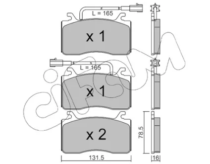 ALFA ROMEO гальмівні колодки передні (з датч.) GIULIA 2.0 16- CIFAM 82211000