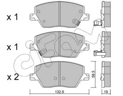 FIAT Колодки тормозные передние TIPO 16- CIFAM 82211030