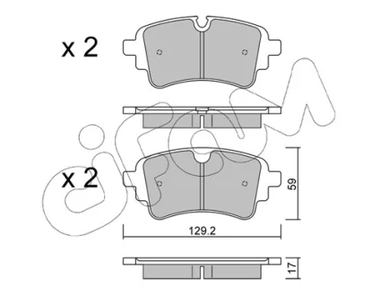 AUDI Колодки гальмівні A4 2.0 16-, A5 1.4 16-, VW CIFAM 82211291