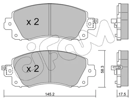 SUBARU гальмівні колодки передн FORESTER 18-, IMPREZA 16-, XV 17- CIFAM 82211610