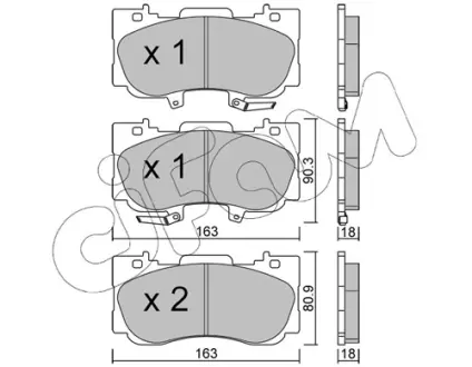 FORD USA Колодки гальмівні передні MUSTANG 2.3 EcoBoost CIFAM 82211830