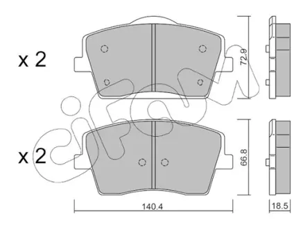 VOLVO Колодки гальмівні передні XC40 18- CIFAM 82211860