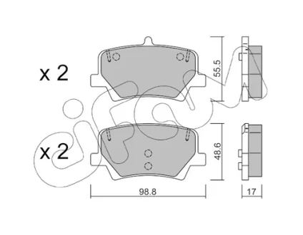 VOLVO колодки гальм. задні XC40 17- CIFAM 82211870