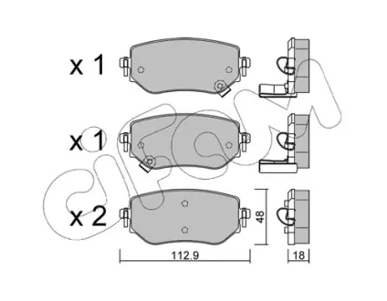 NISSAN Гальмівні колодки задні NAVARA 2.3 15-, MERCEDES-BENZ, RENAULT CIFAM 82211920