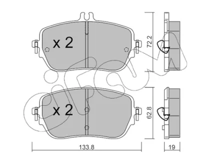 DB Гальм. колодки передн. A-CLASS (W177) A 160 d (177.002) 19-, CLA (C118) CLA 180 (118.384) 19- CIFAM 82211930