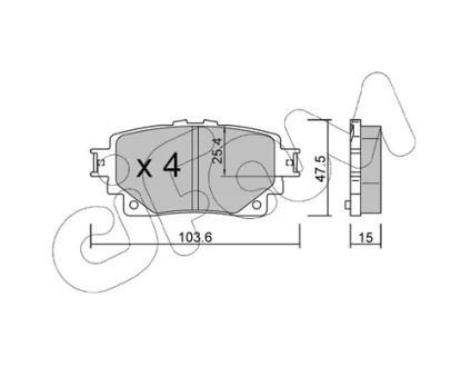 TOYOTA гальмівні колодки задн. RAV 4 V CIFAM 82212290