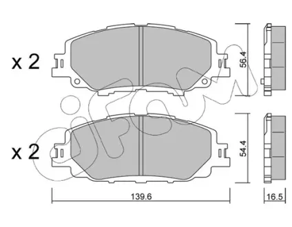 TOYOTA Гальмівні колодки передн. COROLLA 1.6 VVTi 19- CIFAM 82212350