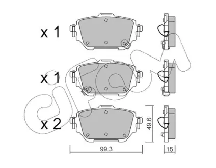 TOYOTA Колодки гальмівні задні COROLLA 1.2-2.0H 10.18- CIFAM 82212360
