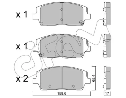 HYUNDAI гальмівні колодки передн. SANTA FE IV 18-, KIA SORENTO III 15- CIFAM 82212440