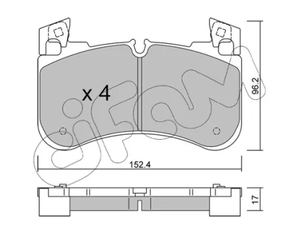LAND ROVER Комплект гальмівних колодок передн. DISCOVERY V 3.0D 16- CIFAM 82212510