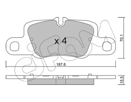 PORSHE колодки гальм. передн. 911 12-, Panamera 09- CIFAM 82212570