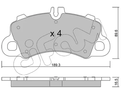 PORSCHE Комплект гальмівних колодок передні CAYENNE (9YA) 3.0 AWD (9YAAA1) 17- CIFAM 82212590