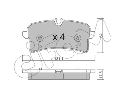 AUDI колодки гальм. задн. A6 C7 Avant (4G5, 4GD) RS6 performance quattro 15-18, A7 Sportback (4GA, 4GF) RS7 quattro 13-18 CIFAM 82212610