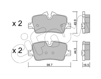 BMW Колодки гальмівні задні 2 G42, G87, 3 (G20, G80, G28) 316d, G21, G81, G22, G82 CIFAM 82212640