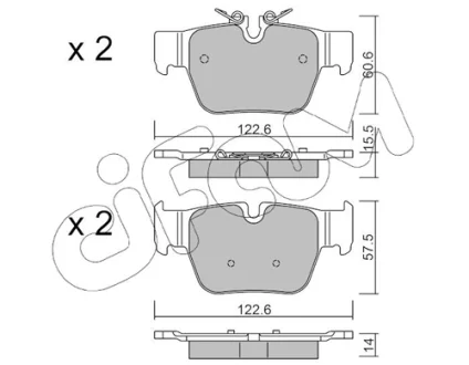 BMW Колодки гальмівні задні F44, F39, MINI CIFAM 82212670