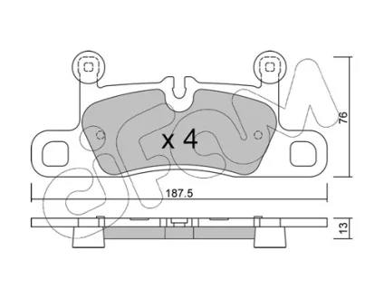PORSCHE Колодки гальмівні задні TAYCAN 19- CIFAM 82213150