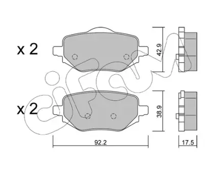 CITROEN К-кт гальм. колодок задн. C4 III (BA_, BB_, BC_) 1.5 BlueHDi 130 (BBYHZB) 20-, OPEL CORSA F (P2JO) 1.2 (68) 19-, PEUGEOT 2008 II 1.5 BlueHDI 130 19- CIFAM 82213230