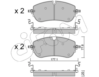 LAND ROVER Гальмівні колодки DISCOVERY SPORT (L550) 2.0 P200 4x4 20- CIFAM 82213420