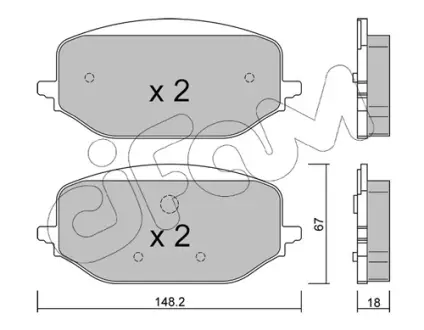 CITROEN Колодки гальмівні передні BERLINGO 1.2-1.6 18-, C5 X 21-, FIAT, DS, OPEL CIFAM 82213510
