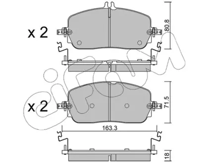 DB Колодки гальмівні передні W206, S206 CIFAM 82213570
