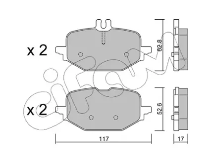 DB Колодки гальмівні задні W206, S206 CIFAM 82213591
