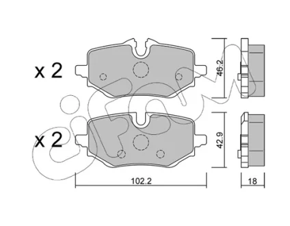 BMW Колодки гальм. задн. 2 Active Tourer (U06), X1 (U11), X2 (U10) CIFAM 82213680