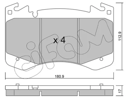 LAND ROVER Колодки гальм. передн. RANGE ROVER SPORT III 3.0 22-, RANGE ROVER V 21- CIFAM 82213920