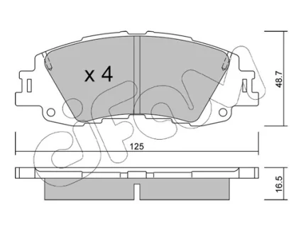 TOYOTA Гальмівні колодки передні YARIS (_P21_, _PA1_, _PH1_) 1.5 (MXPA10, MXPA11, MXPA12) 20- CIFAM 82214100