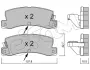 Гальмівні колодки зад. Avensis/Corolla/Camry/Corona/Celica/Carina/RX/ES 87-07 CIFAM 8221612 (фото 1)