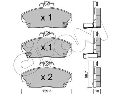 Гальмівні колодки пер. Honda Civic 91-05 (TRW) CIFAM 8221740