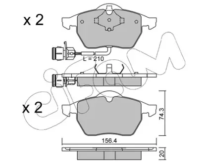 Гальмівні колодки пер. 100/200/A4/A6/Passat 79-01 CIFAM 8221810
