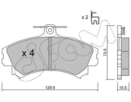 Гальмівні колодки пер. Mitsubishi Colt/Volvo S40/V40 1.1-2.0 i/TD 95- (TRW) CIFAM 8222160