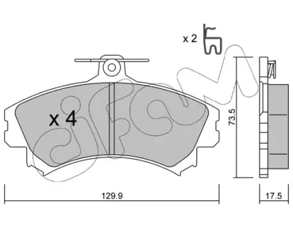 Гальмівні колодки пер. Mitsubishi Colt/Volvo S40/V40 1.1-2.0 i/TD 95- (TRW) CIFAM 8222161
