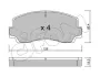 Комплект тормозных колодок, дисковый тормоз CIFAM 8222430 (фото 1)