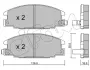 Комплект тормозных колодок, дисковый тормоз CIFAM 8222440 (фото 1)