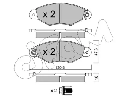 Гальмівні колодки пер. Kangoo 97-08 (Bosch) (з датчиком) CIFAM 8222530