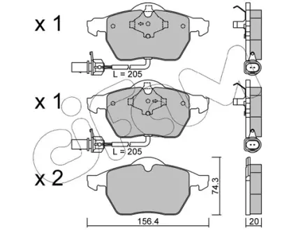 Гальмівні колодки пер. Passat B5/Audi A4/A6 00-05 CIFAM 8223140