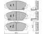 Комплект тормозных колодок, дисковый тормоз CIFAM 8224350 (фото 1)