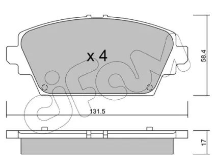 Гальмівні колодки пер. Nissan Primera 02- (TRW) CIFAM 8224640