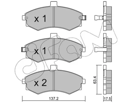 Гальмівні колодки пер. Matrix/Lavita/Elantra/Lantra/Coupe/Cerato 98-10 CIFAM 8225040