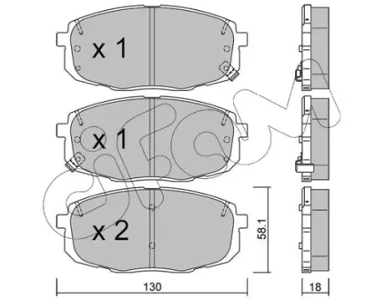 Гальмівні колодки пер. Hyundia i30/KIA C\'eed 02- CIFAM 8225131