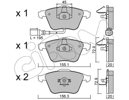 Гальмівні колодки пер. Audi A4/A6/A8 00- CIFAM 8225492