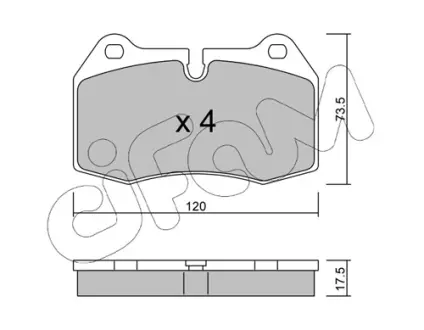 Гальмівні колодки пер. BMW 5(E39)/7(E38) 96-04 (brembo) CIFAM 8226450