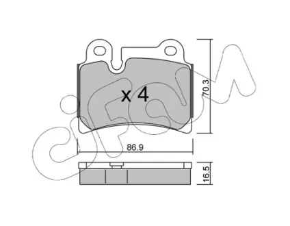 Гальмівні колодки зад. VW Touareg 02-10 (brembo) CIFAM 8226600
