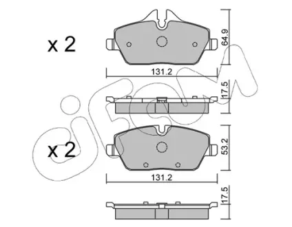 Гальмівні колодки пер. BMW 1 E87/Mini Cooper 1.2-2.0 03-12 CIFAM 8226640