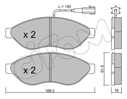 Гальмівні колодки пер. Jumper/Ducato/Boxer 06- (1.1-1.5t) CIFAM 8227081