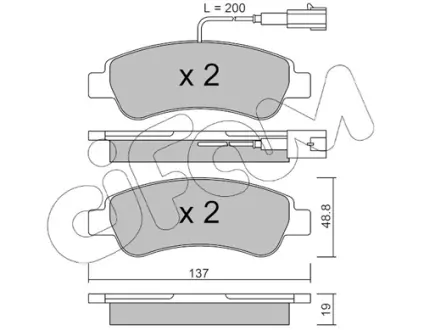 CITROEN гальмівні колодки задн (з датчик) Jumper,Fiat Ducato, Peugeot 06- CIFAM 8227101